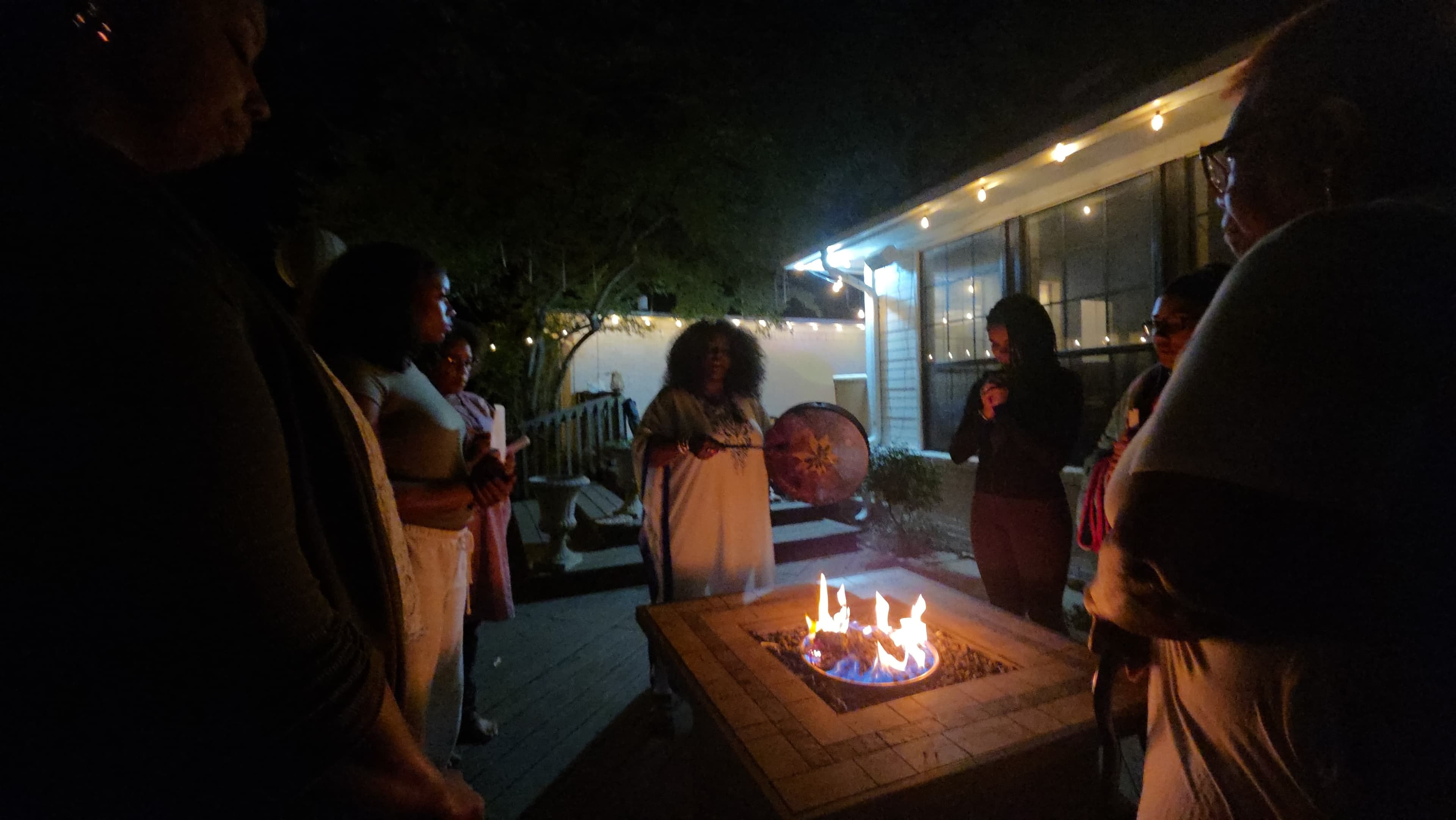 Past sacred fire gathering with Goddess Mariposa